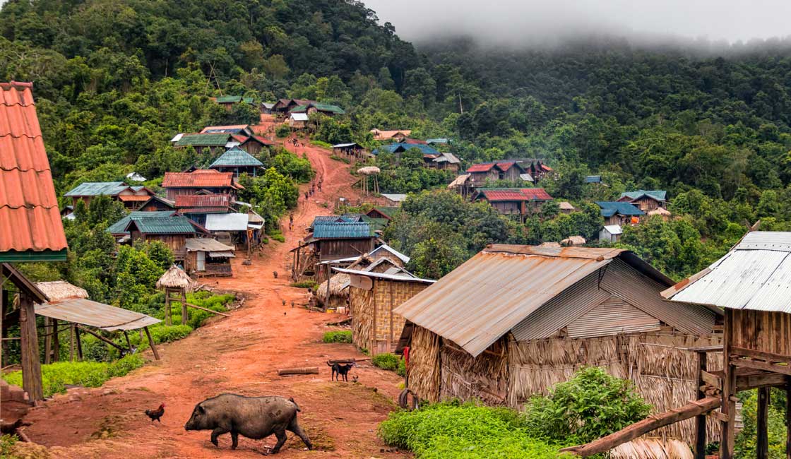 Ethnic-Groups-of-Laos-Akha-Village